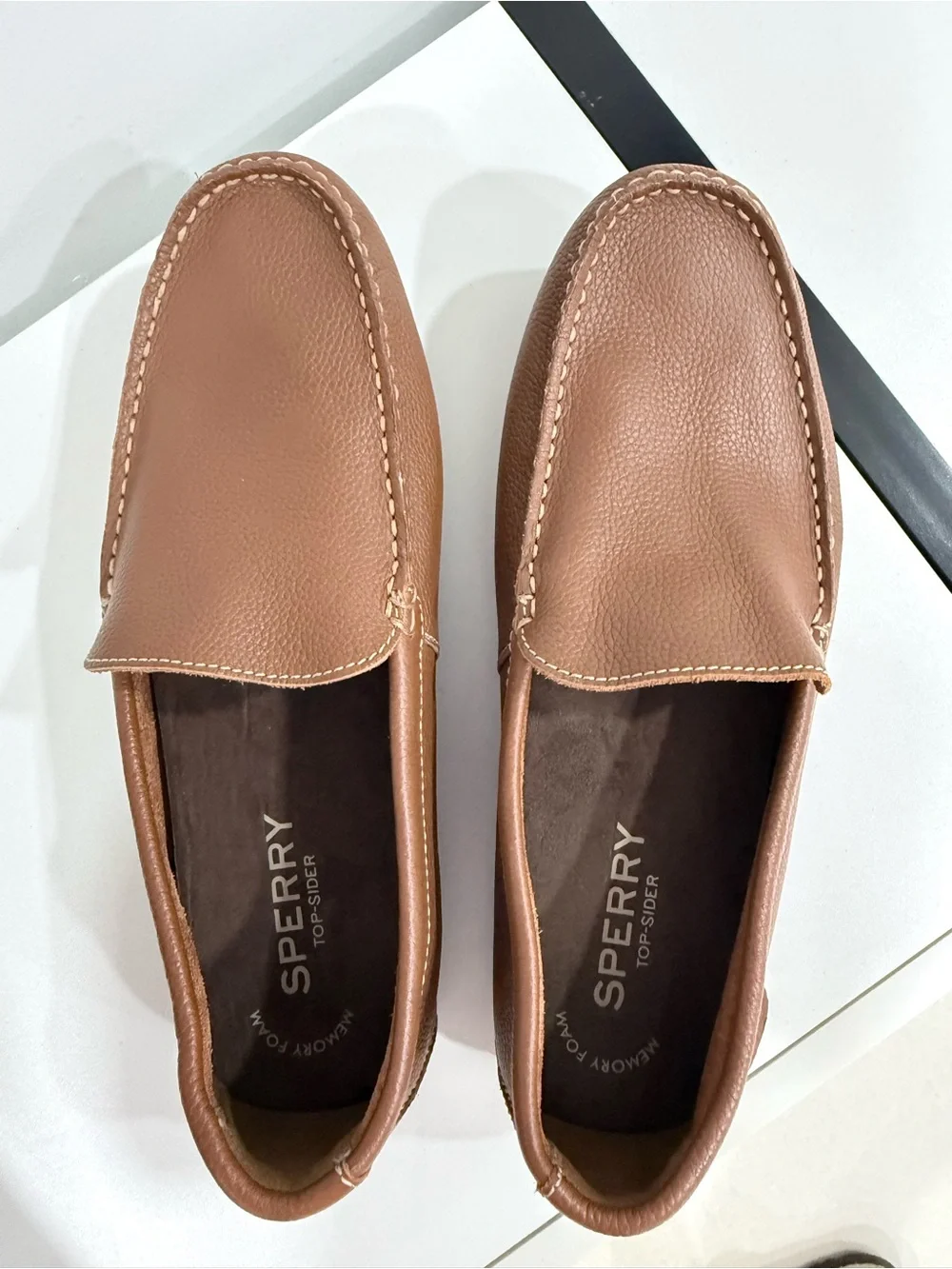 Sperry Men’s Tan Leather Boat Shoes - Slip-On Loafers
